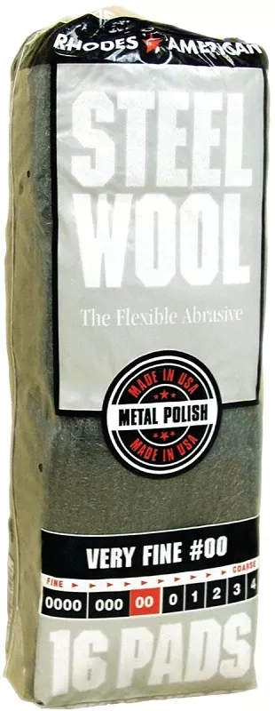 #00 Homax 106602-06 Rhodes American Steel Wool Pad Very-Fine #00, 16-pack | Sandpaper & Abrasives, Steel Wool, Steel | Paint Supply
