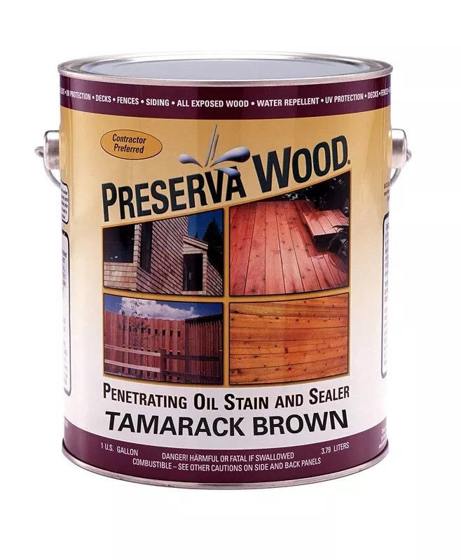 1 Gallon Tamarack Oil-based Stain And Sealer - Transparent Matte Finish