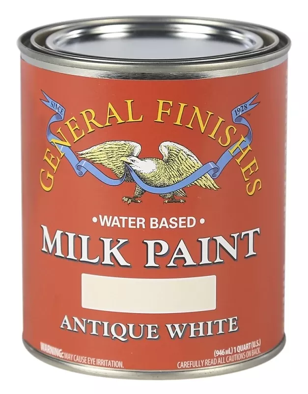 1 Quart Antique White Interior/exterior Milk Paint By General Finishes, Model Gf.qaw