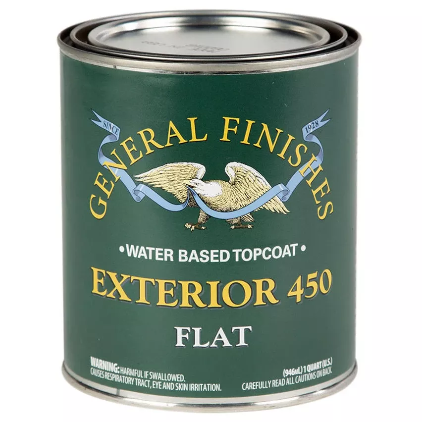 1 Quart Flat Exterior 450 Clear Varnish Topcoat Water-based