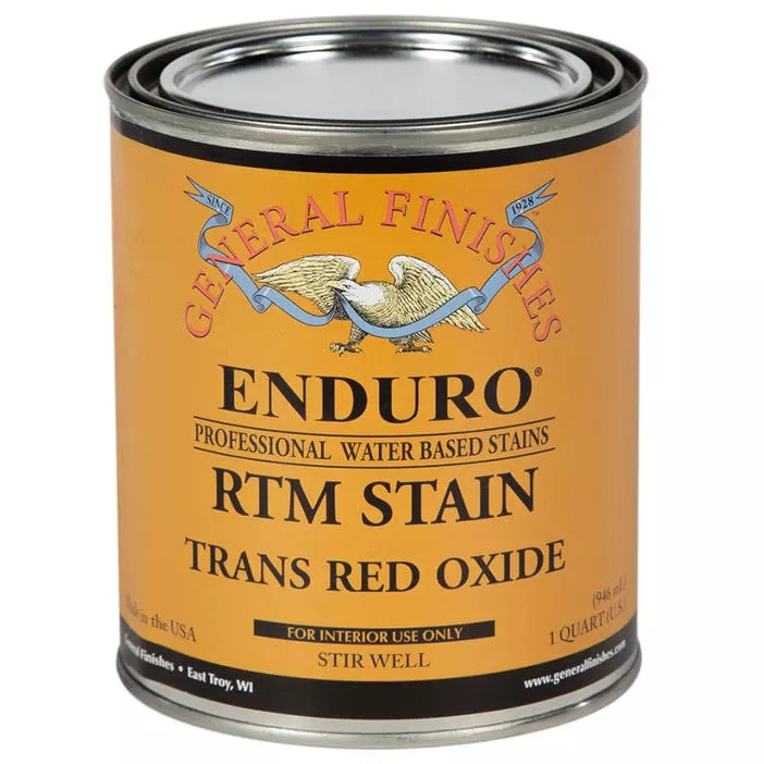 1 Quart General Finishes Qro Trans Red Oxide Enduro Rtm Water-based Wood Stain