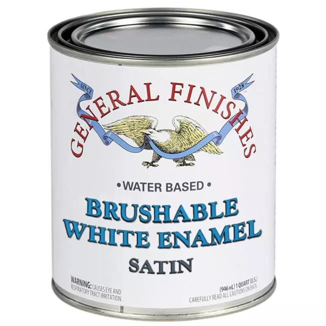 1 Quart Satin Interior Brushable White Enamel Paint