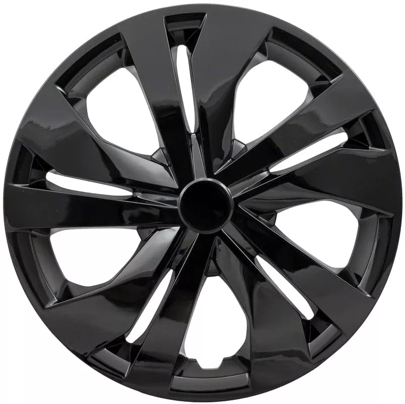 '17-25 Nissan Versa S Style 15" Gloss Black Replacement Hubcaps 535-15BLK