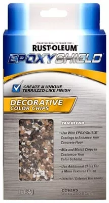 238470 Tan Epoxy Shield Decorative Color Chips For Concrete