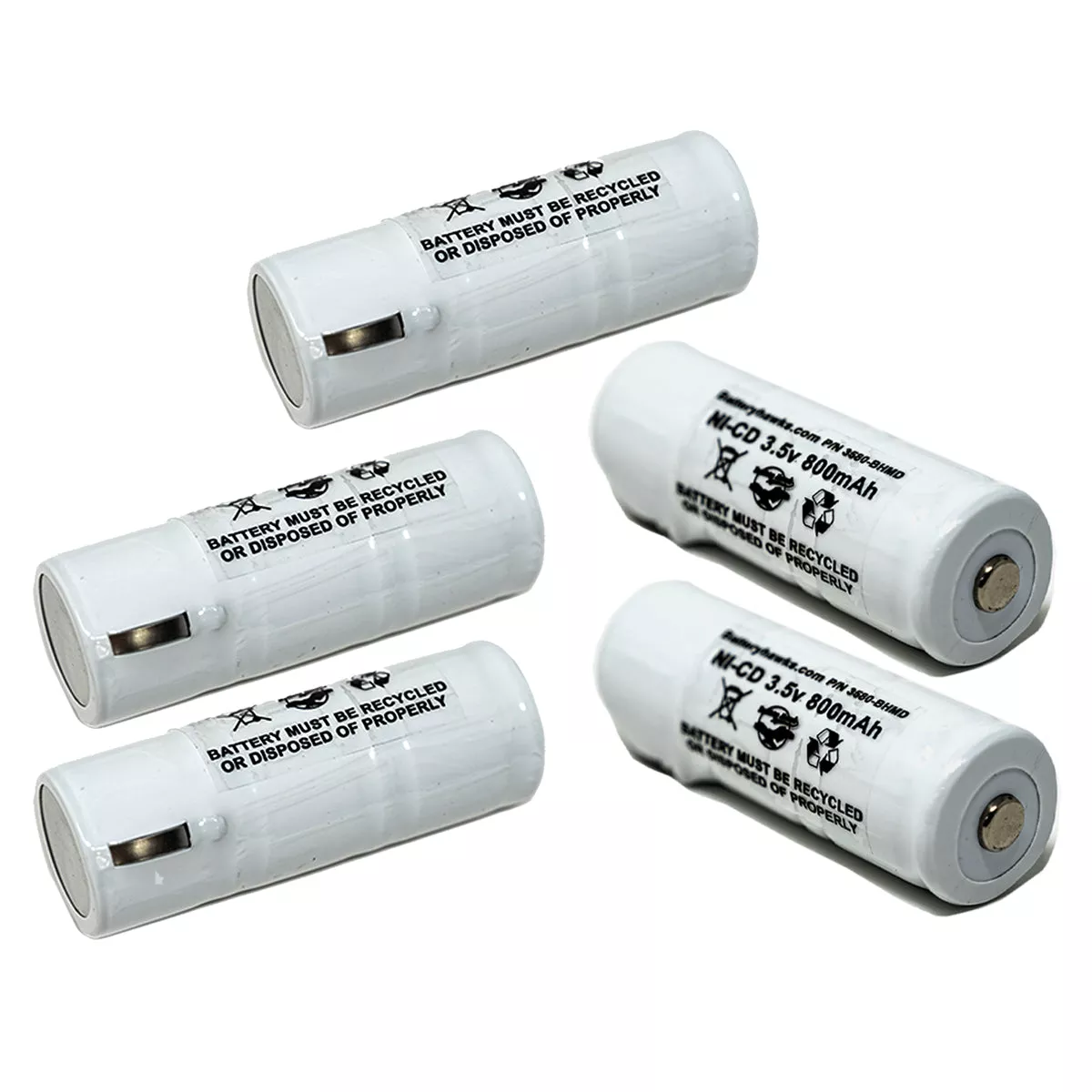(5 Pack) 3.5v 800mAh Ni-CD Battery Replacement for Otoscopes