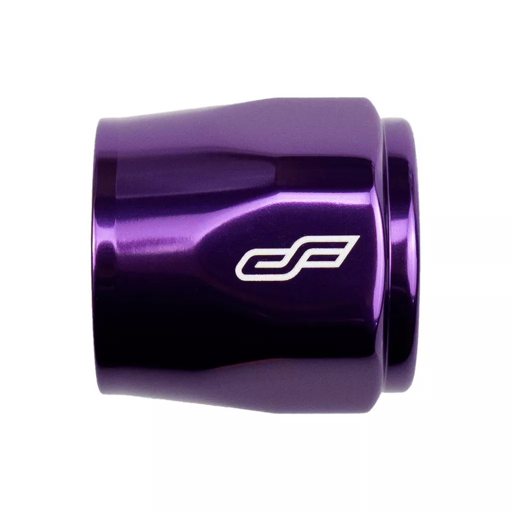 -8 AN Hex/Worm-Clamp Hose Finisher Purple