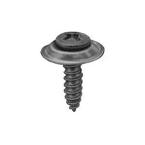 Au-ve-co 11790 Tapping Screw With Countersunk Washer, #8 Thread, 1-1/4 in OAL, Phillips Oval, Sems Head