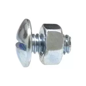 Au-ve-co 1313 License Plate Screw, System of Measurement: Imperial, 1/4-20 Thread, 1/2 in L, Truss Head, Slotted Drive