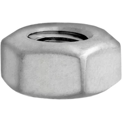 Au-ve-co 13236 Hex Nut, 3/8-16 Thread, 21/64 in H, Stainless Steel