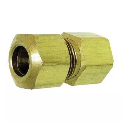 Au-ve-co 134 Connector, 1/8 in Compression Tube x 1/8 in MNPT, Brass
