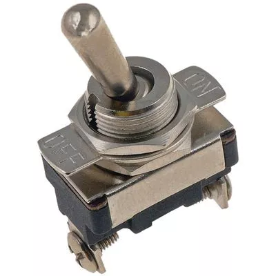 Au-ve-co 13630 Toggle Switch, 10/15 A, On-Off SPST