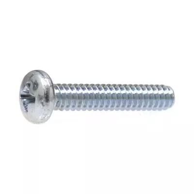 Au-ve-co 15396 Machine Screw, #10-32 Thread, 1-1/4 in OAL, Phillips Pan Head, Zinc-Plated