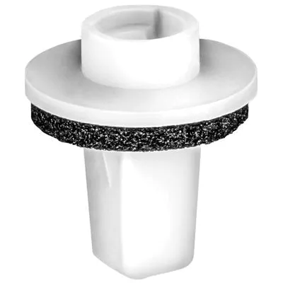 Au-ve-co 21768 Bumper Grommet With Sealer, 20 mm Dia Head, Nylon, White