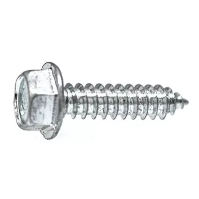 Au-ve-co 2370 Tapping Screw, #14 Thread, 5/8 in OAL, Hex Washer Head, Zinc-Plated
