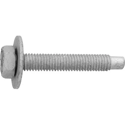 Au-ve-co 24503 Body Bolt, System of Measurement: Metric, M8 Thread, 50 mm L, Hex, Sems Head, 13 mm Head, Steel, Zinc