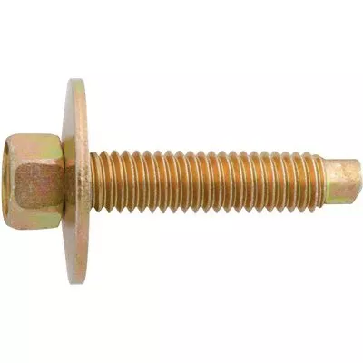 Au-ve-co 24505 Body Bolt, System of Measurement: Metric, M6 Thread, 25 mm L, Hex, Sems Head, 8 mm Head, Steel