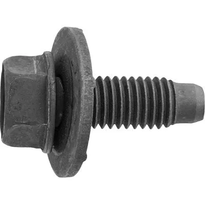 Au-ve-co 24546 Body Bolt, System of Measurement: Metric, M10 Thread, 29 mm L, Hex, Sems Head, 15 mm Head, Steel