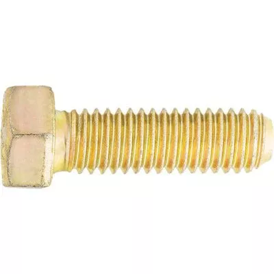 Au-ve-co 9128 Cap Screw, 5/16-18 Thread, Coarse Thread, 3/4 in OAL, Carbon Alloy Steel, Yellow Zinc Dichromate-Coated