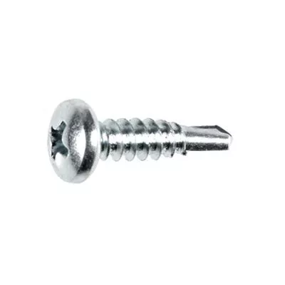 Au-ve-co 9608 Tapping Screw, #10 Thread, 3/4 in OAL, Phillips Pan Head, Zinc-Plated
