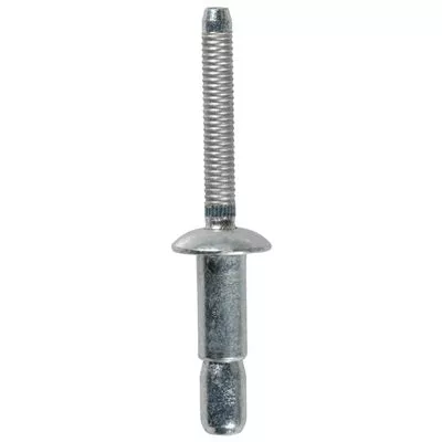 Au-ve-co Interlock 17425 Dome Head High Strength Rivet, 13/32 in L, 3/16 in Dia, 1/16 to 17/64 in Grip, Steel