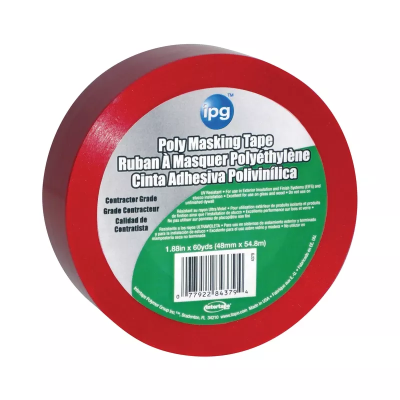 IPG Stucco 1.88 In. W X 60 Yd. L Red High Strength Masking Tape 1 Pk