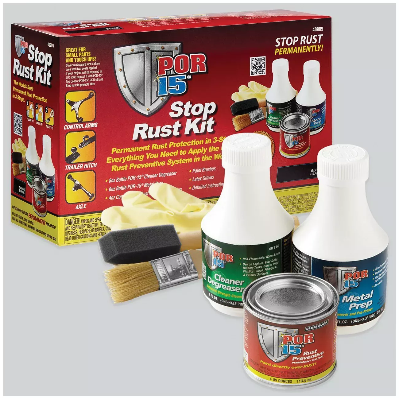 POR 15Â 40909 Stop Rust Kit - Gloss Black