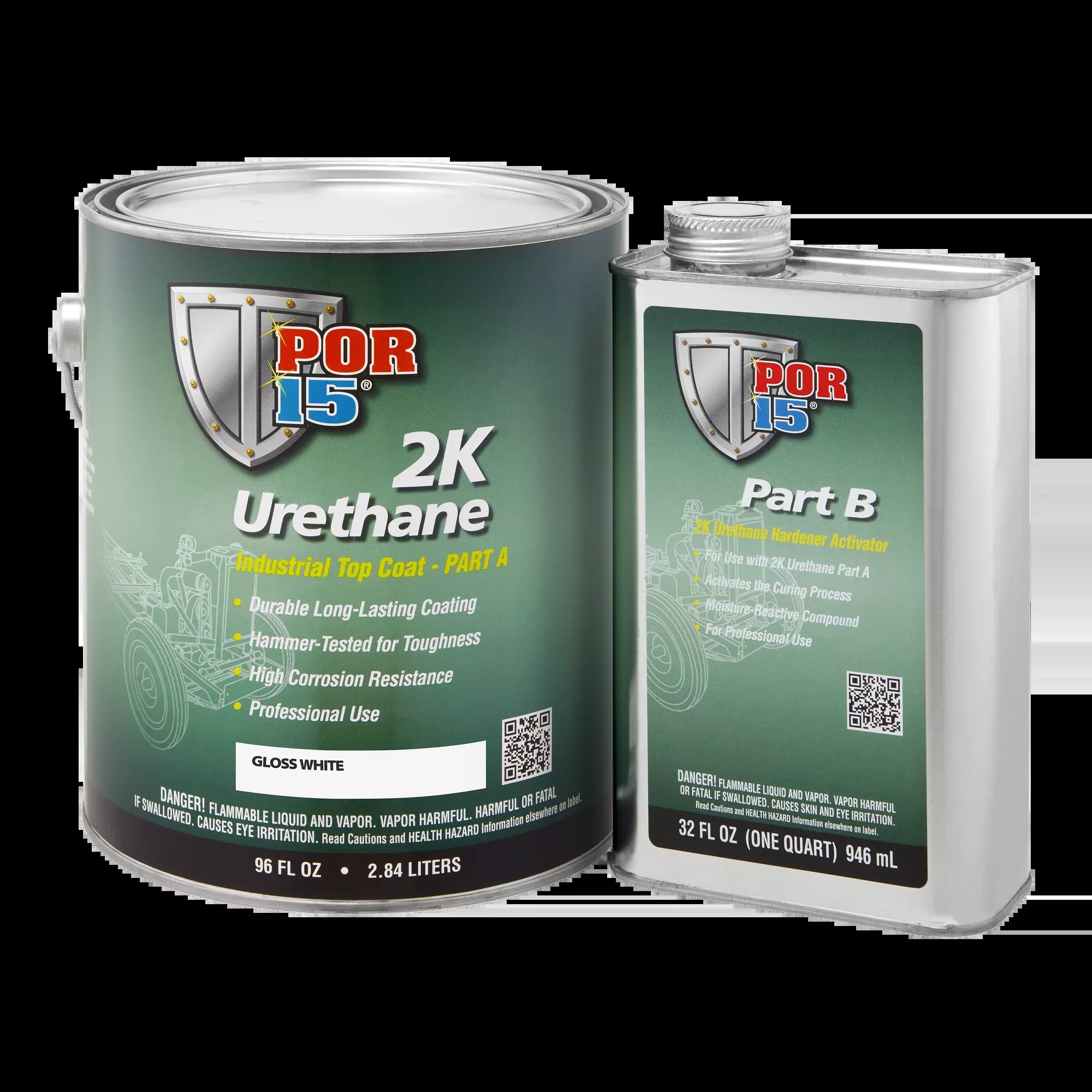 POR 15Â 43401 2K Urethane Industrial 2-Part Top Coat (Select Color and Size)