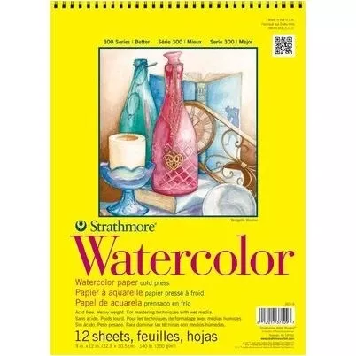 "Strathmore 140 Lbs. Cold Pressed Watercolor Paper Pad, 11"" X 15"",Size: Med"