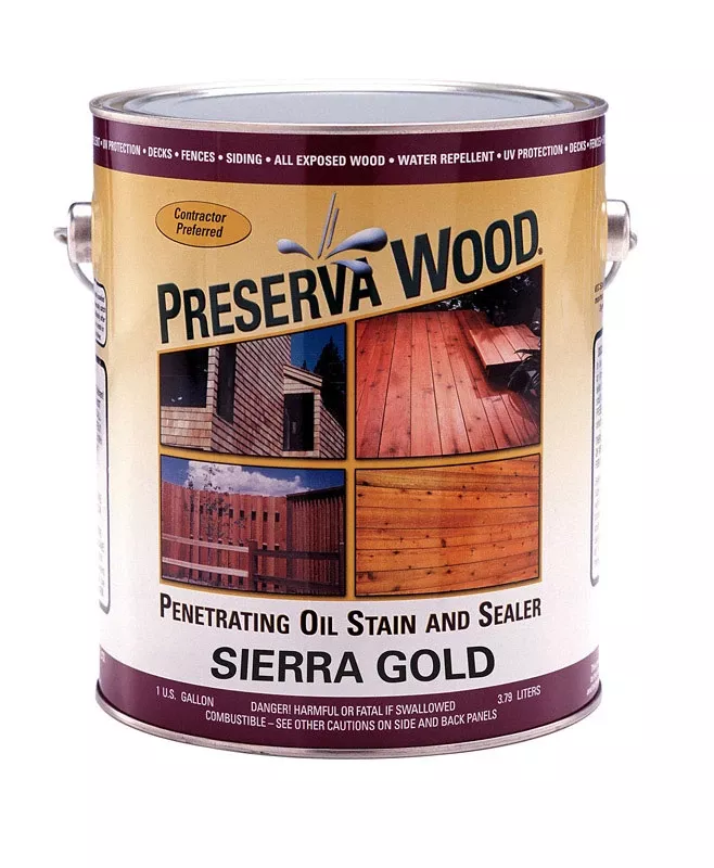 Transparent Sierra Gold Oil-based Stain And Sealer 1 Gallon