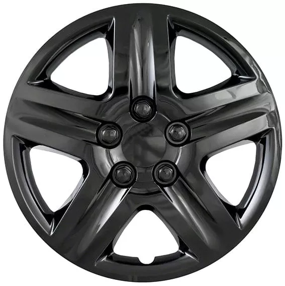 Universal 17" Gloss Black Replacement Hubcaps / Wheel Covers 431-17BLK