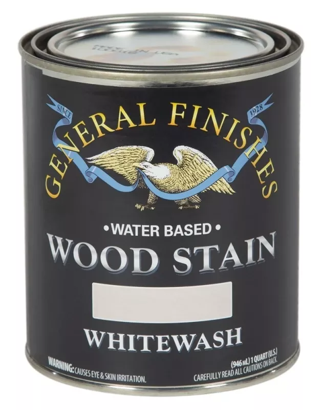 Water Based Whitewash Wood Stain, 1 Quart, Model Wiqt