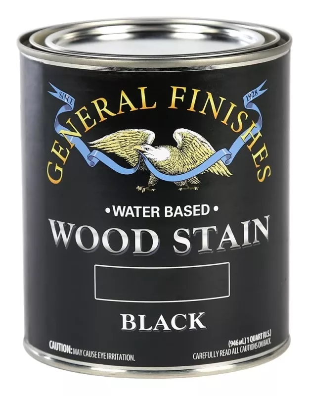Wbqt 1 Quart Water Based Black Wood Stain For Interior Use