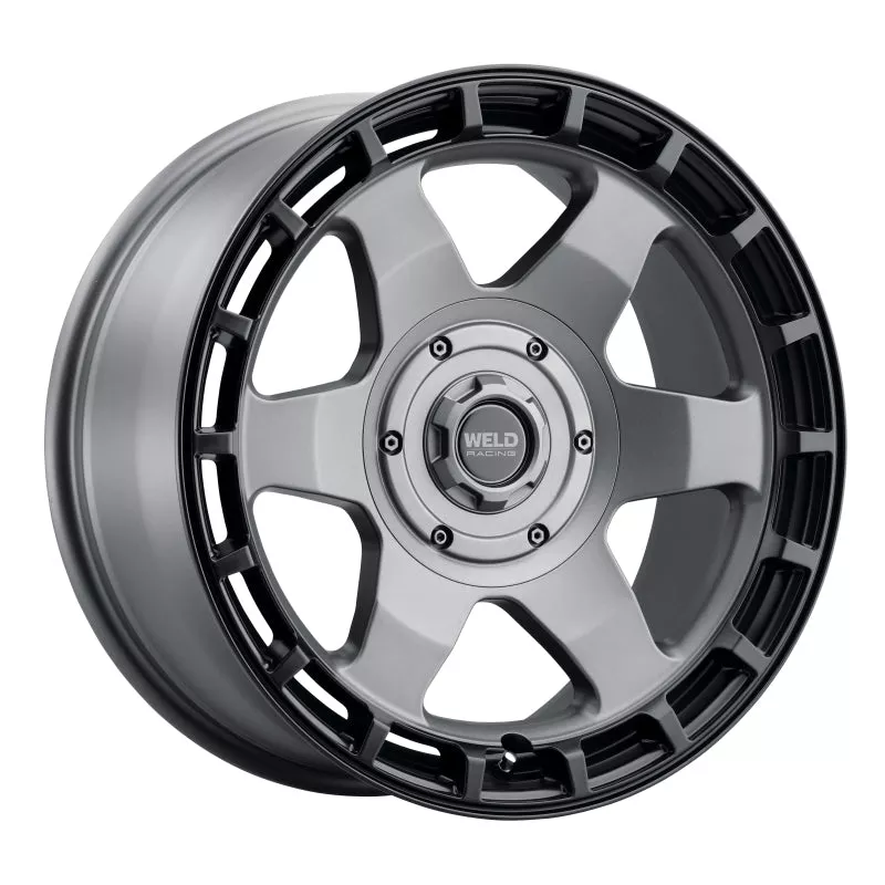 Weld Off-Road Ridge 20x9 - 8x180 BP - ET0 - 124.3mm CB - Satin Gunmetal Wheel (Black Ring)