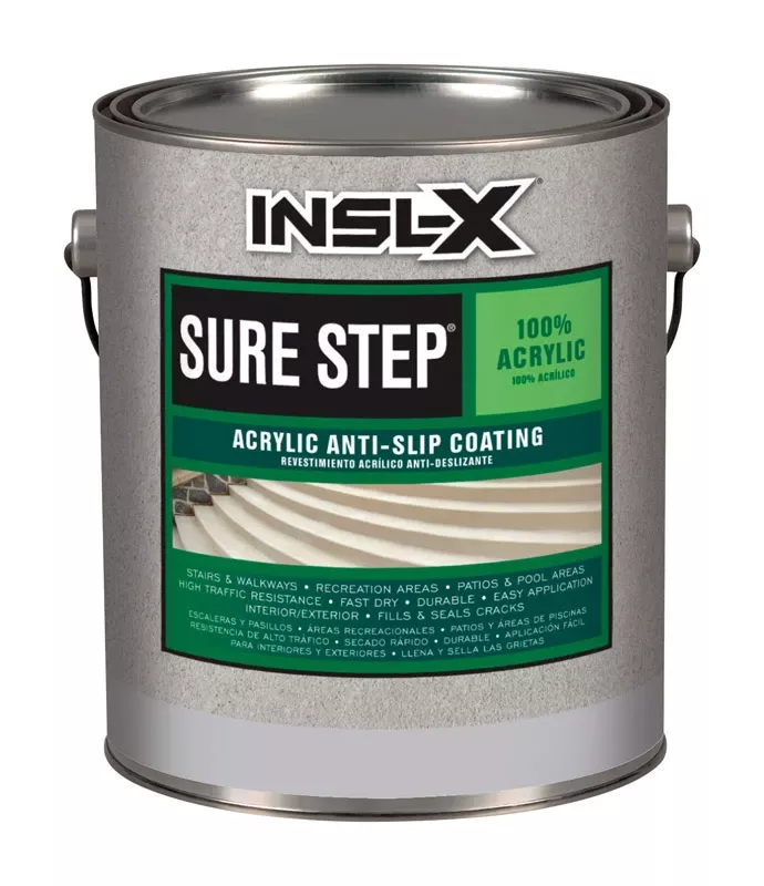 White Anti-slip Acrylic Latex Concrete Paint, 1 Gallon
