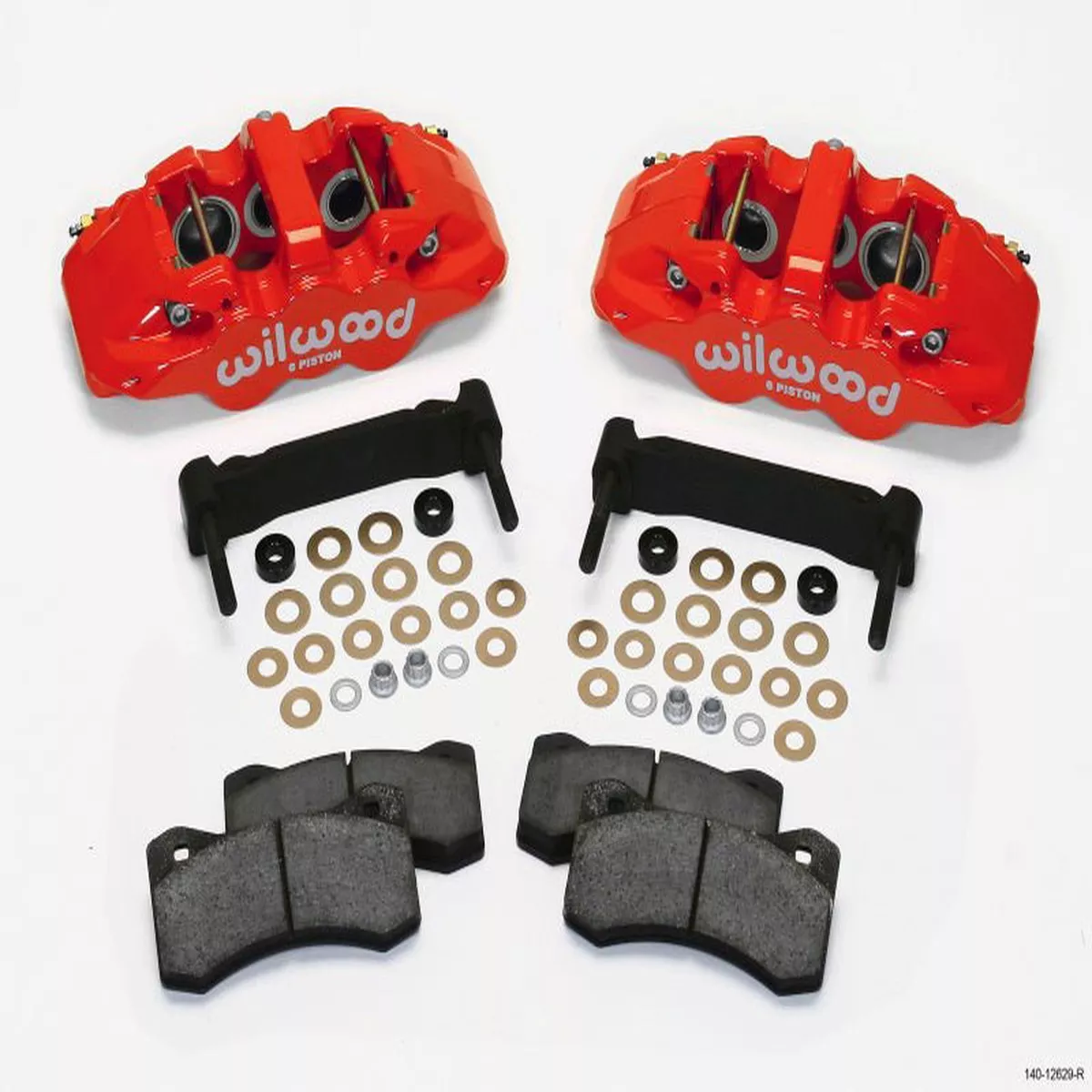 Wilwood Aero6 Front Caliper & Bracket Kit in Red for 1997-2013 Chevy Corvette C5 and C6 | wil140-12629-R