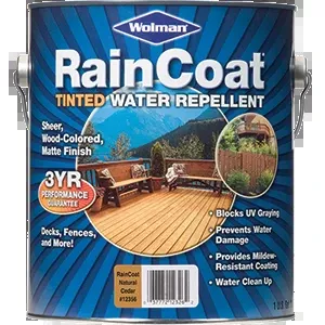 Wolman RainCoat Clear Water-Based Waterproofer Wood Protector 1 Gal. Flat