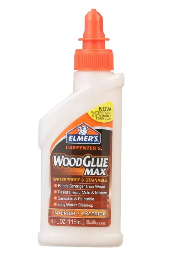 Wood Glue, Stainable/Waterproof, 4 Oz.