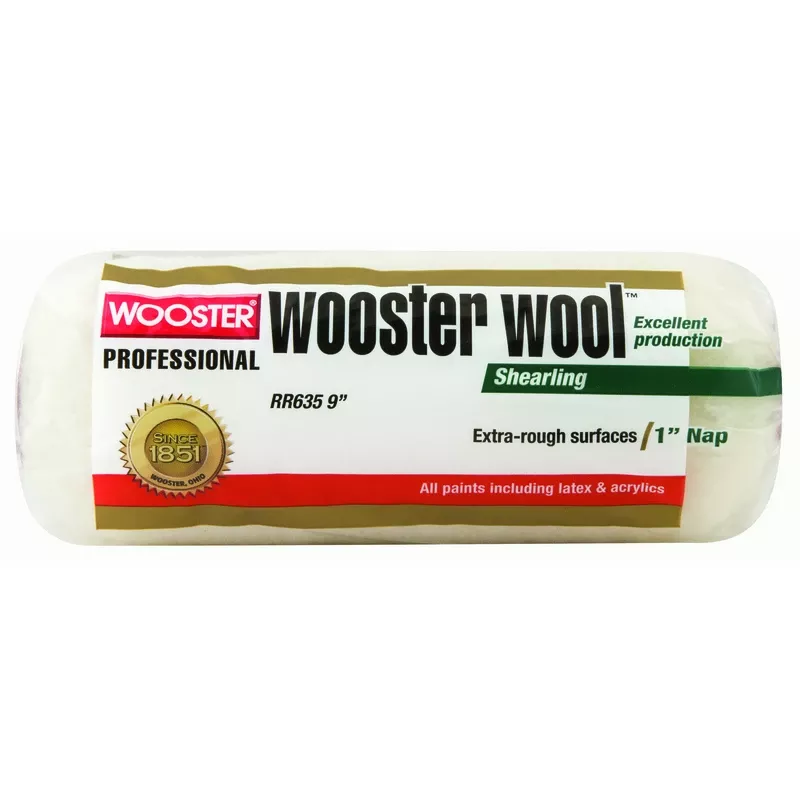 Wool Lambskin 1 In. X 9 In. W Regular Paint Roller Cover 1 Pk