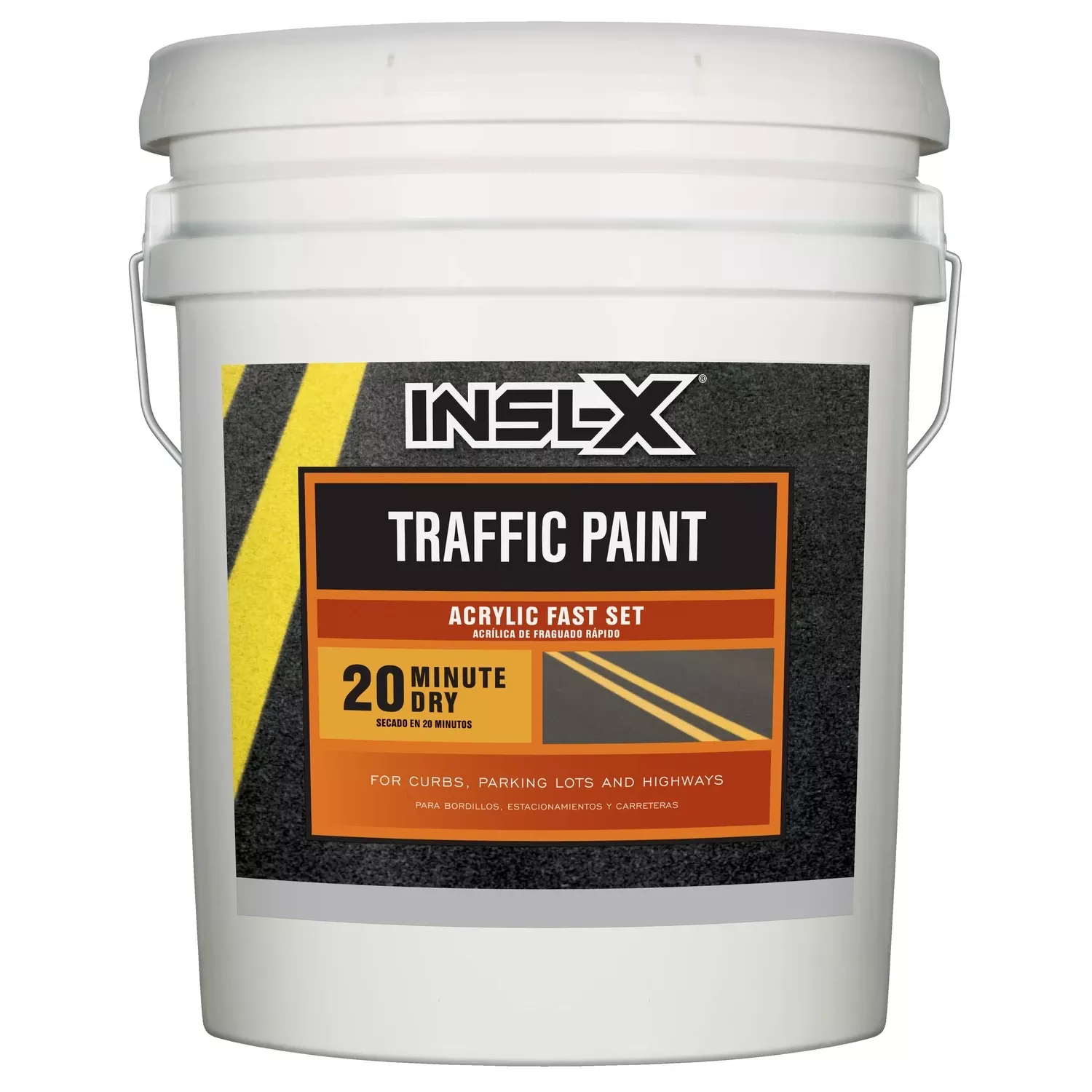 Yellow Traffic Striping Paint 5 Gallon Fast-drying Acrylic Latex